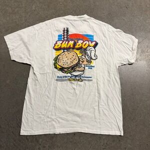 Vintage Bun Boy Baker CA T-Shirt Mens XL World's Largest Thermometer Hanes White
